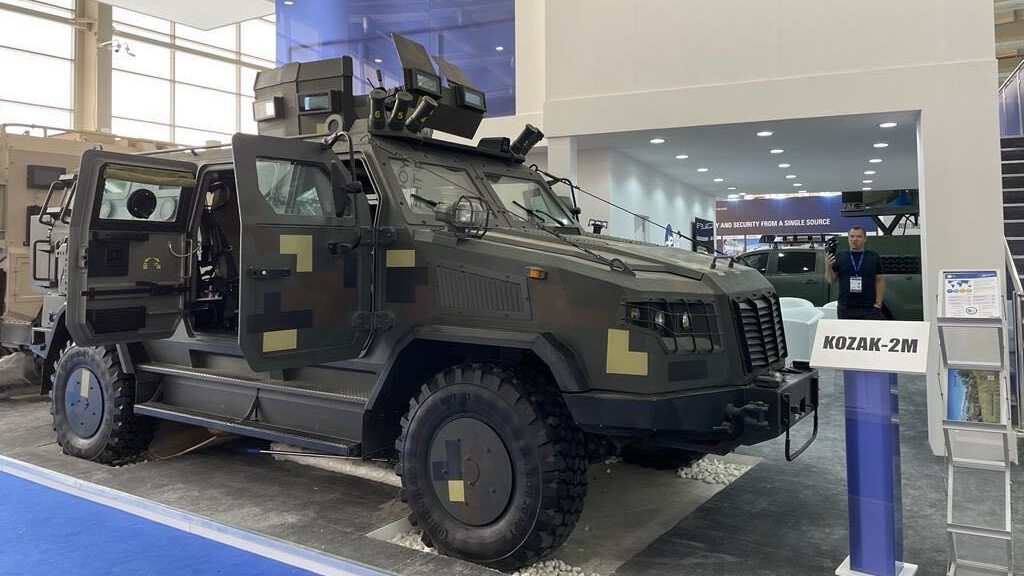 Defiant Ukrainian armor builder at Saudi trade show eager to go into battle